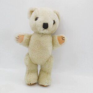 Vintage 1980 Mary Meyer Cream Teddy Bear With Jointed Limbs & Embroidered Detail
